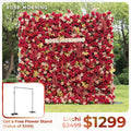 litchi | 5D Event-Ready Artificial Floral Wall Backdrop, Zip-Up Fabric + Free Flower Stand(Ready to ship-Only USA) | Shipping Included