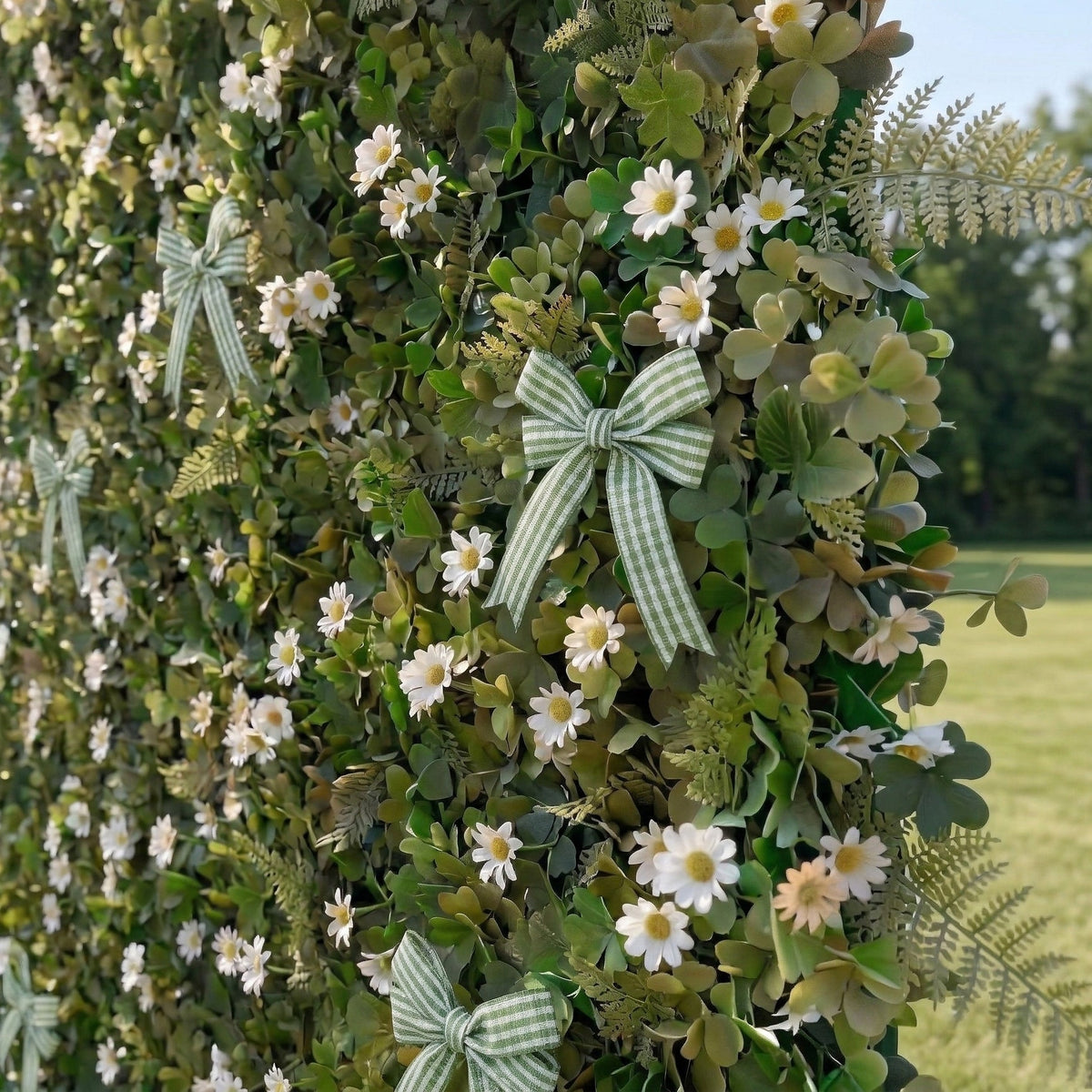 Clover | 5D Green Lucky Clovers Event-Ready Silk Floral Wall Backdrop for St.Patrick' Day Events Decoration | Shipping Included