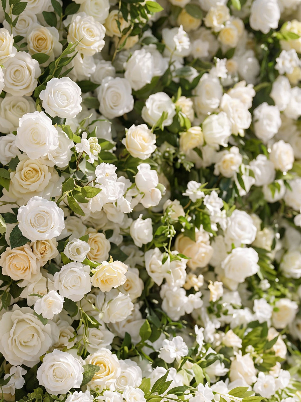 Verdant | 2026 Luxury 5D White & Green Floral Wall with Greenery Roll-Up Backdrop for Whimsical Bridal Showers | Shipping Included