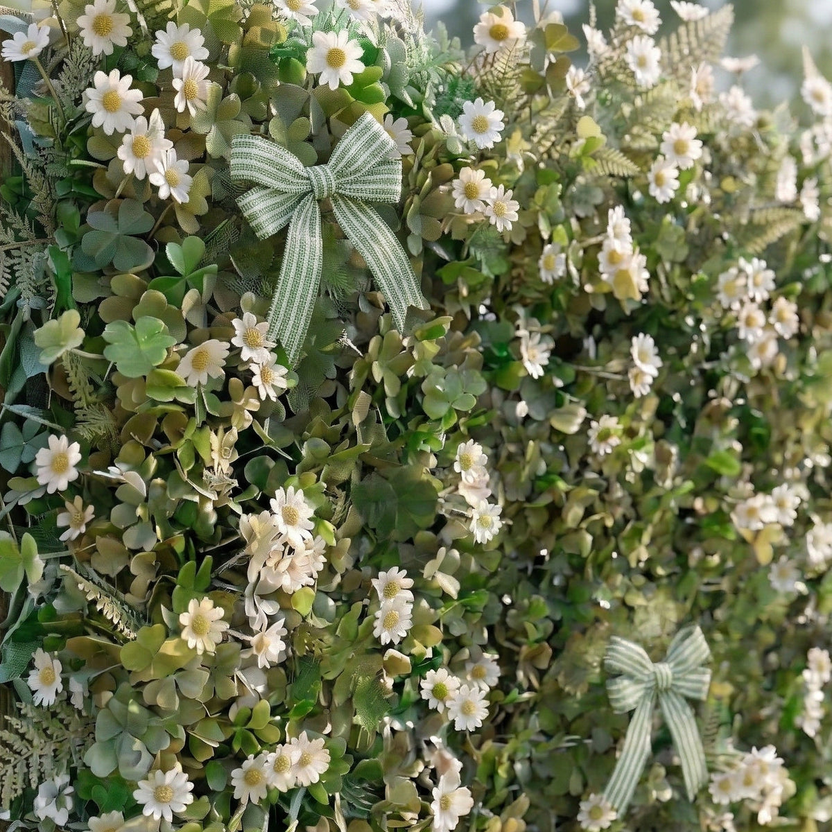 Clover | 5D Green Lucky Clovers Event-Ready Silk Floral Wall Backdrop for St.Patrick' Day Events Decoration | Shipping Included