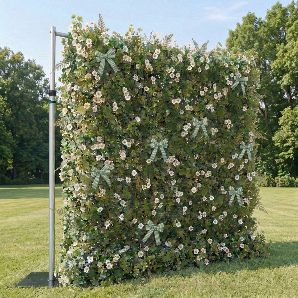 Clover | 5D Green Lucky Clovers Event-Ready Silk Floral Wall Backdrop for St.Patrick' Day Events Decoration | Shipping Included