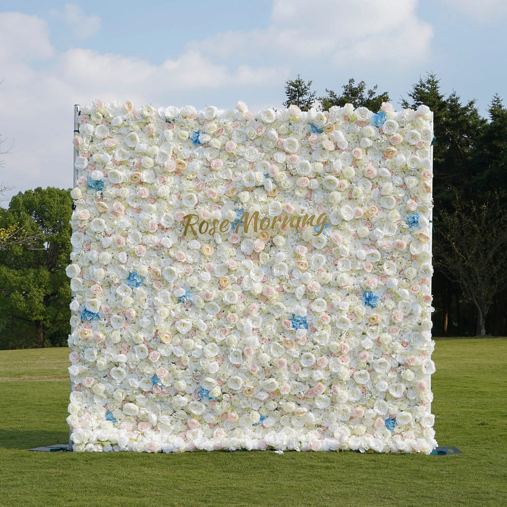 Adele | 5D Event-Ready Artificial Floral Wall Backdrop, Roll-Up Fabric | Shipping Included