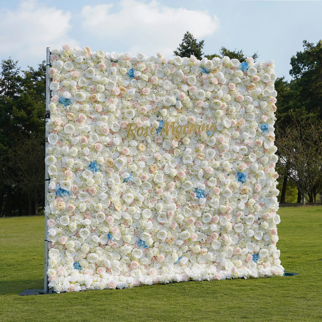 Adele | 5D Event-Ready Artificial Floral Wall Backdrop, Roll-Up Fabric | Shipping Included