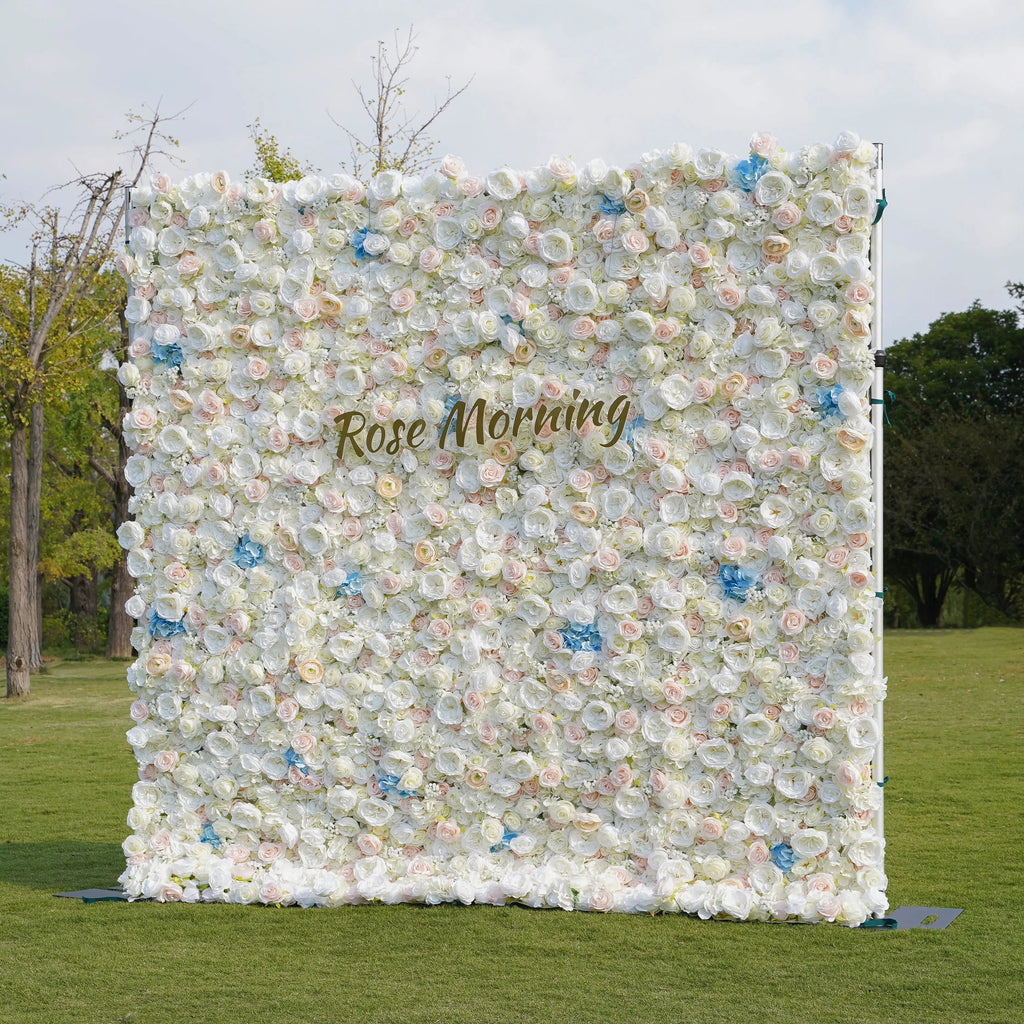 Adele | 5D Event-Ready Artificial Floral Wall Backdrop, Roll-Up Fabric | Shipping Included