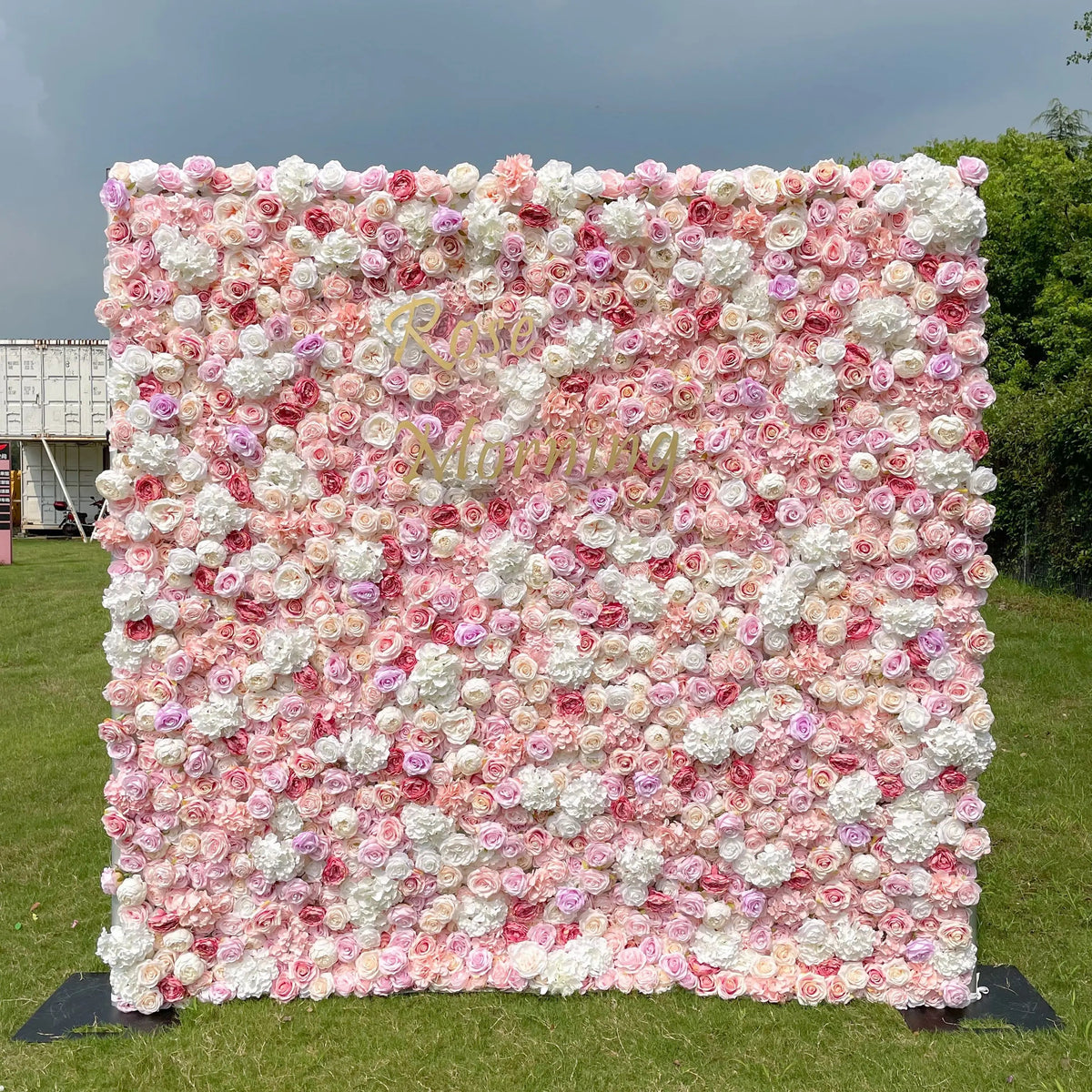 Allan | 5D Event-Ready Artificial Floral Wall Backdrop, Roll-Up Fabric | Shipping Included