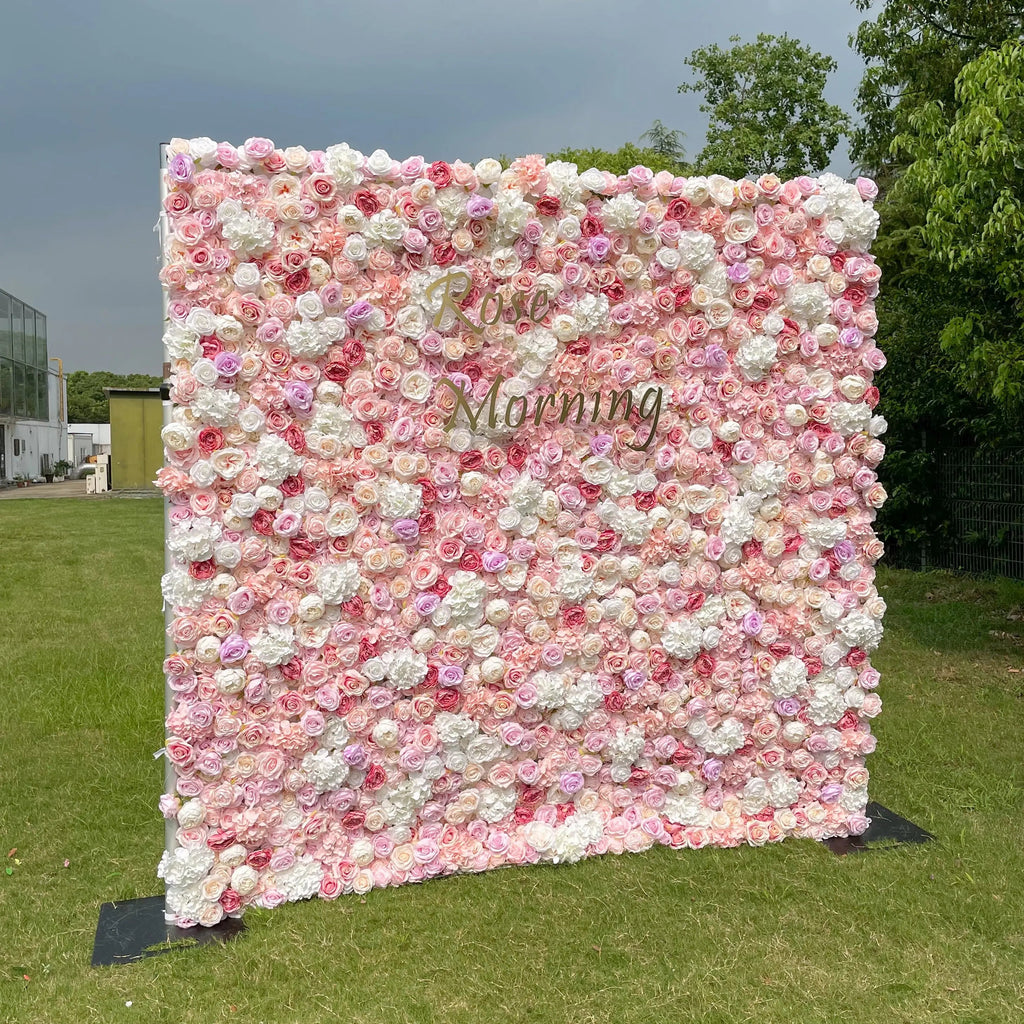 Allan | 5D Event-Ready Artificial Floral Wall Backdrop, Roll-Up Fabric | Shipping Included