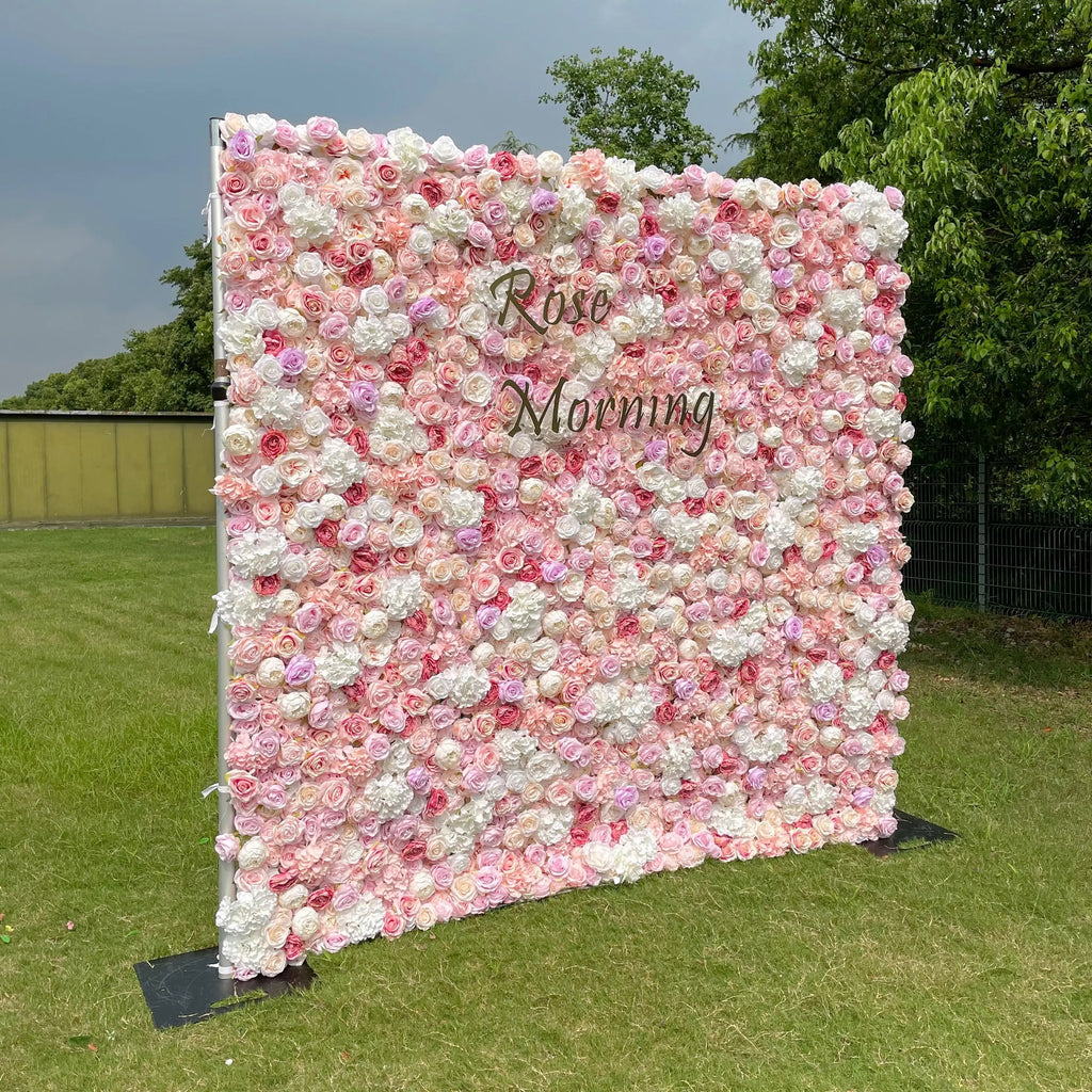 Allan | 5D Event-Ready Artificial Floral Wall Backdrop, Roll-Up Fabric | Shipping Included