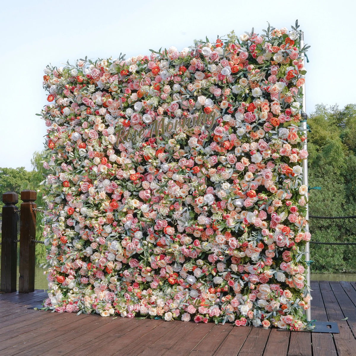 Amanda | 5D Event-Ready Artificial Floral Wall Backdrop, Roll-Up Fabric | Shipping Included