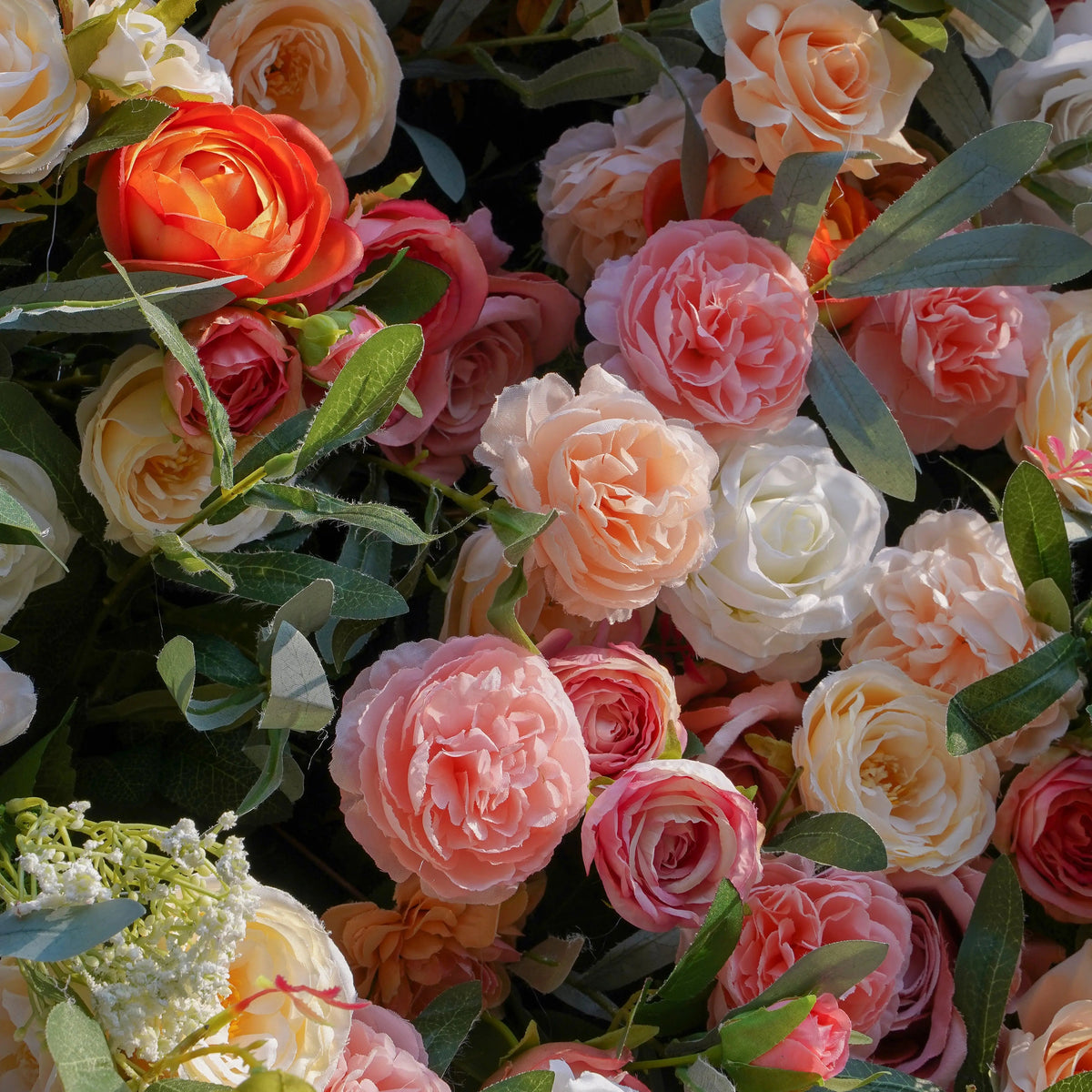 Amanda | 5D Event-Ready Artificial Floral Wall Backdrop, Roll-Up Fabric | Shipping Included