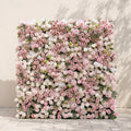 Aurorae | Luxury 4D Pink & White Rose & Orchid Silk Floral Wall with Lush Greenery Backdrop for Garden Weddings | Shipping Included