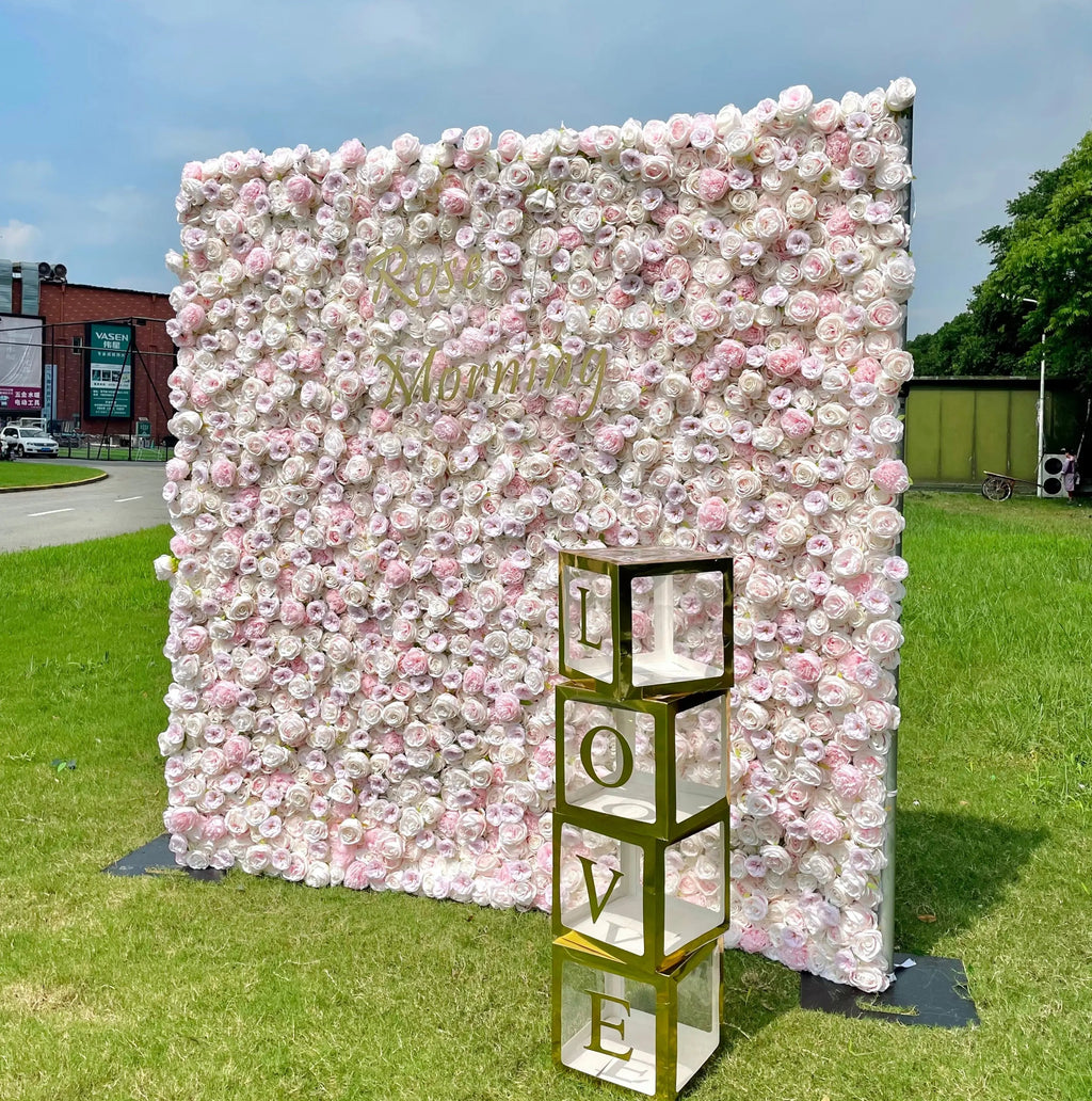 Baby | 4D Event-Ready Artificial Floral Wall Backdrop, Roll-Up Fabric | Shipping Included