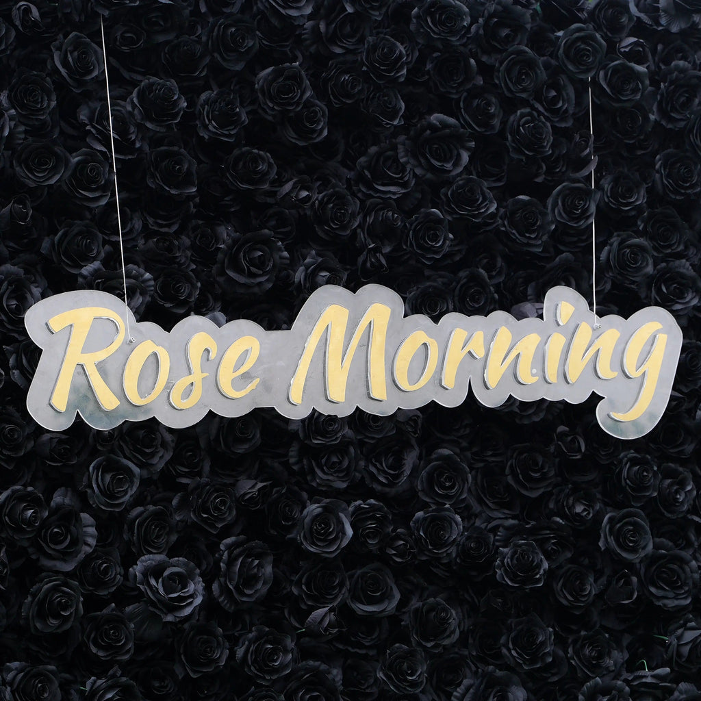 Black | 4D Event-Ready Artificial Floral Wall Backdrop, Roll-Up Fabric | Shipping Included