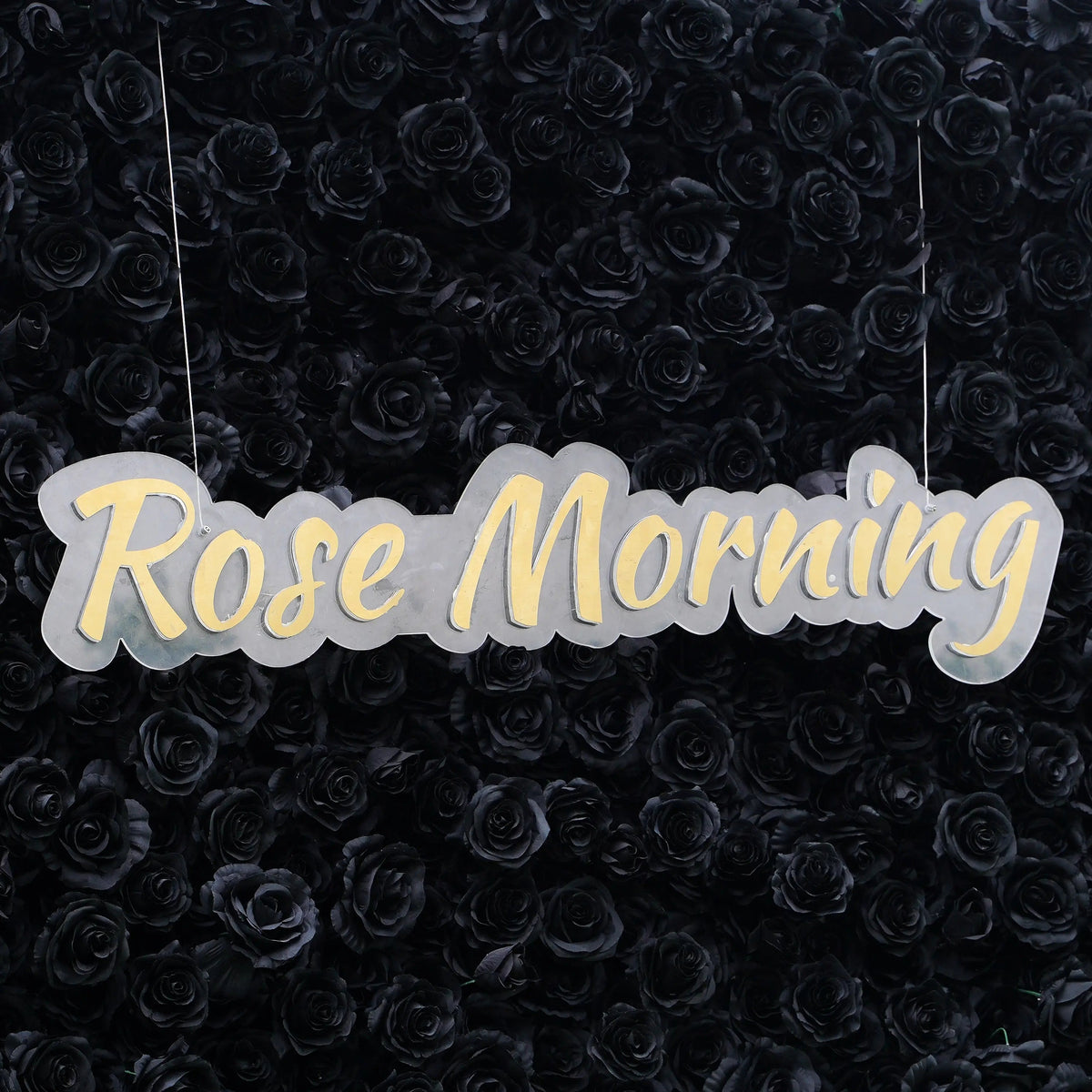 Black | 4D Event-Ready Artificial Floral Wall Backdrop, Roll-Up Fabric | Shipping Included