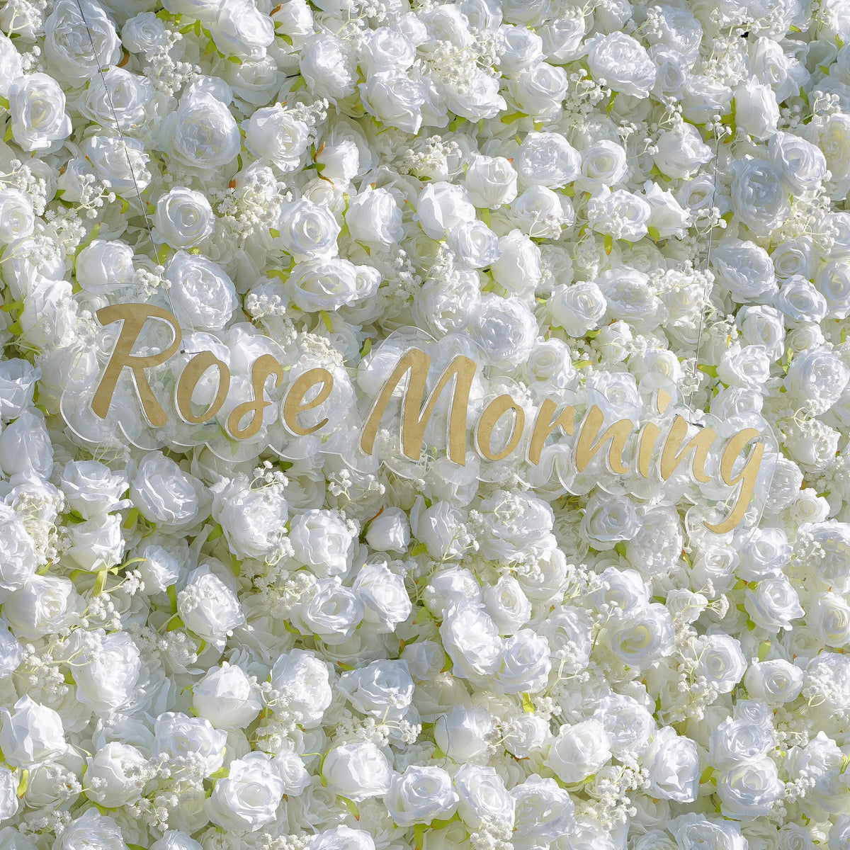 Breath | 5D White Roses Event-Ready Artificial Floral Wall Backdrop, Roll-Up Fabric | Shipping Included