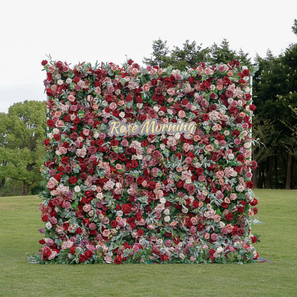 Bri | 5D Event-Ready Artificial Floral Wall Backdrop, Roll-Up Fabric | Shipping Included