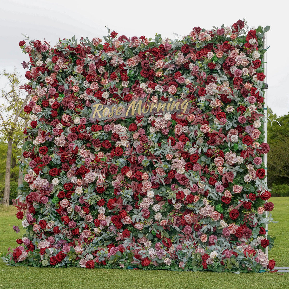 Bri | 5D Event-Ready Artificial Floral Wall Backdrop, Roll-Up Fabric | Shipping Included