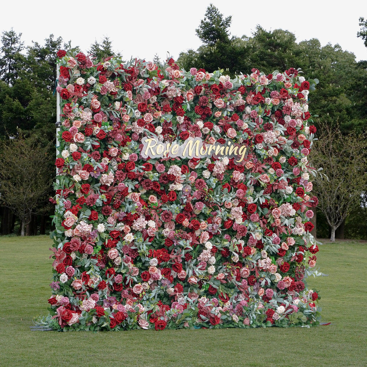 Bri | 5D Event-Ready Artificial Floral Wall Backdrop, Roll-Up Fabric | Shipping Included