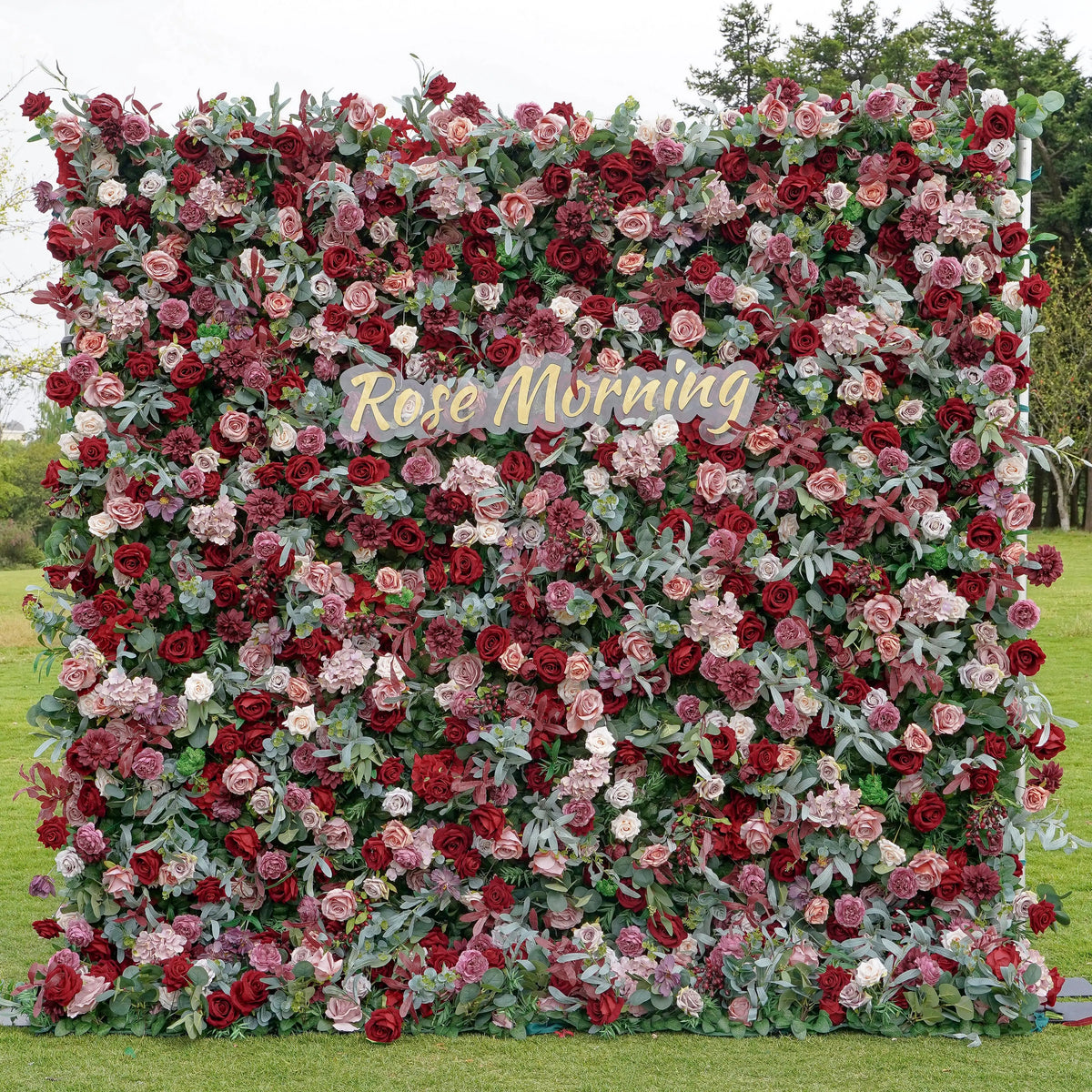Bri | 5D Event-Ready Artificial Floral Wall Backdrop, Roll-Up Fabric | Shipping Included