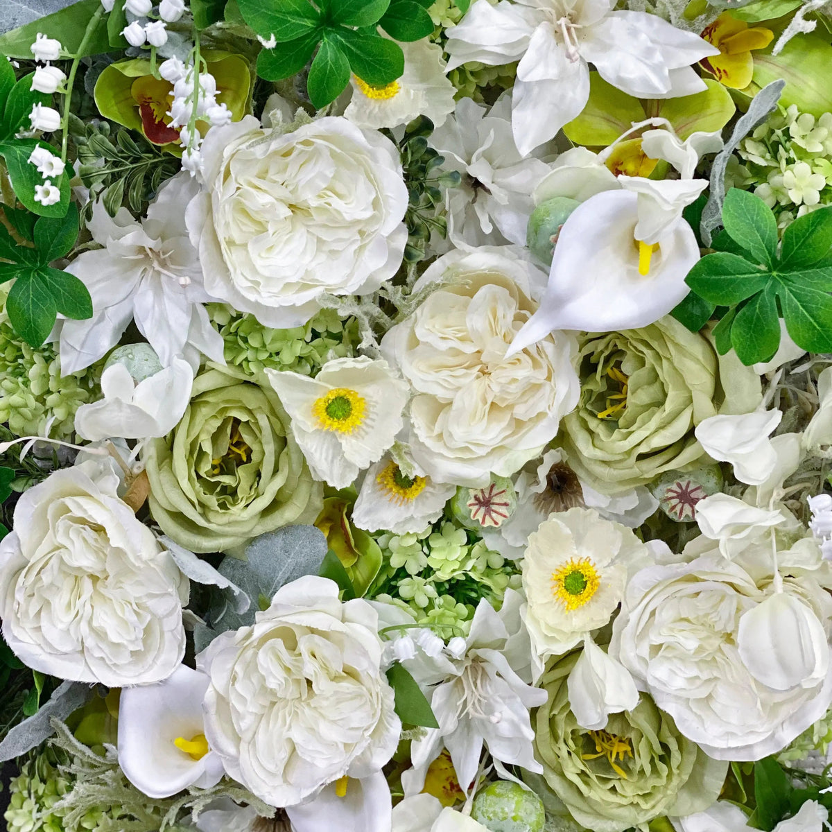 Calla | 5D Garden Series Event-Ready Artificial Floral Wall Backdrop, Roll-Up Fabric | Shipping Included