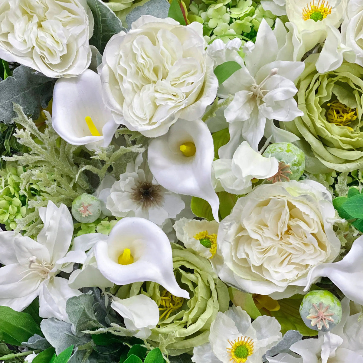 Calla | 5D Garden Series Event-Ready Artificial Floral Wall Backdrop, Roll-Up Fabric | Shipping Included
