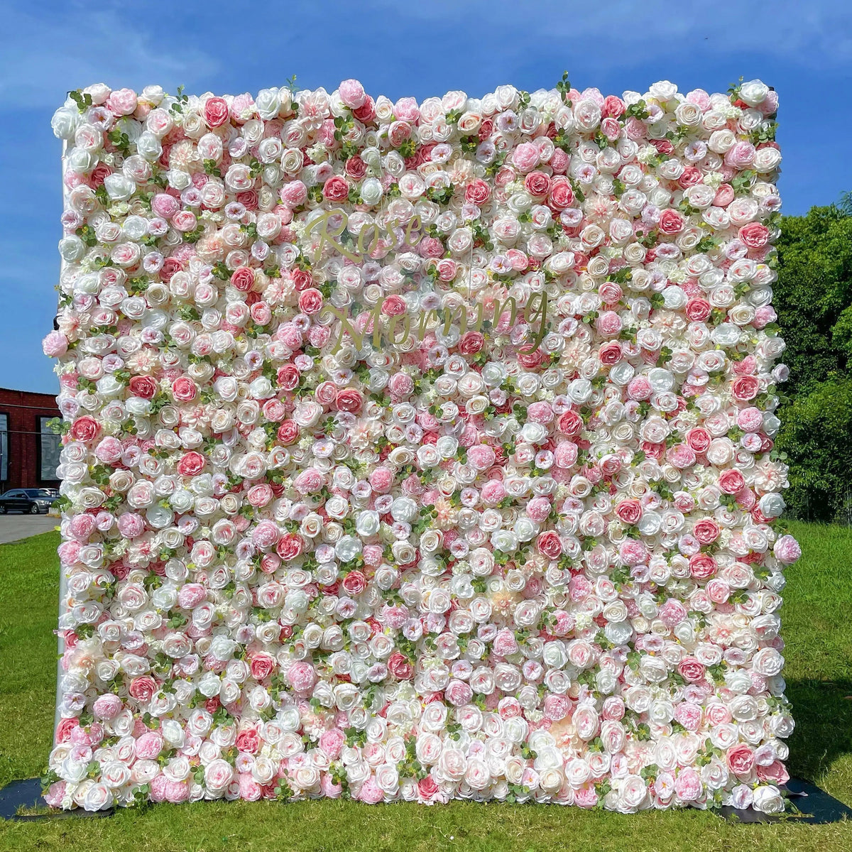 Catherine | 4D Event-Ready Artificial Floral Wall Backdrop, Roll-Up Fabric | Shipping Included