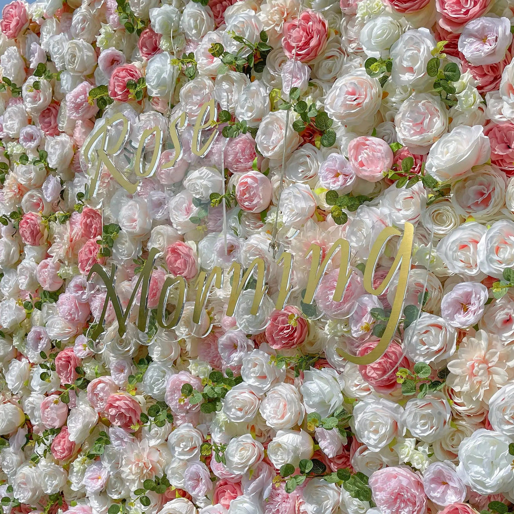 Catherine | 4D Event-Ready Artificial Floral Wall Backdrop, Roll-Up Fabric | Shipping Included