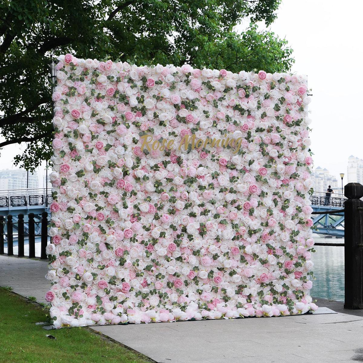 Cathy | 4D Event-Ready Artificial Floral Wall Backdrop, Roll-Up Fabric | Shipping Included