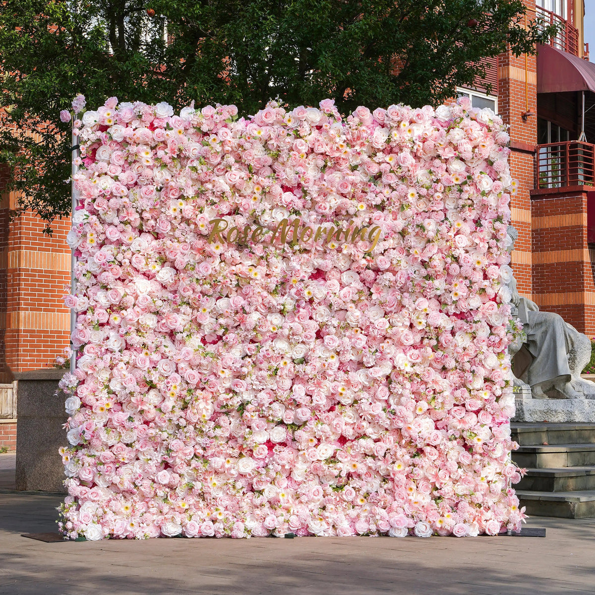 CiCi | 5D Fabric Artificial Flower Wall Rolling Up Curtain Flower Wall (Ready to Ship) | Shipping Included
