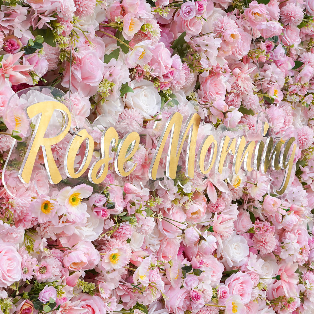 CiCi | 5D Fabric Artificial Flower Wall Rolling Up Curtain Flower Wall (Ready to Ship) | Shipping Included