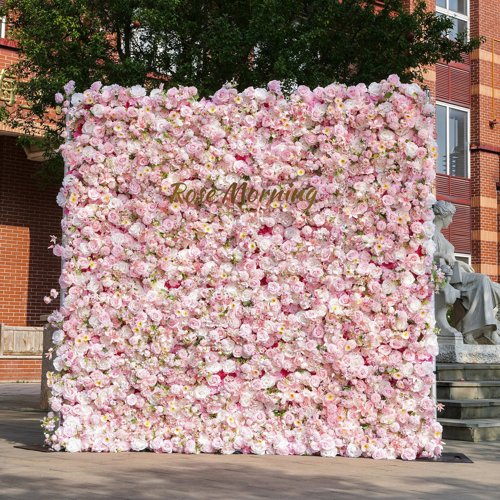 CiCi | 5D Fabric Artificial Flower Wall Rolling Up Curtain Flower Wall (Ready to Ship) | Shipping Included