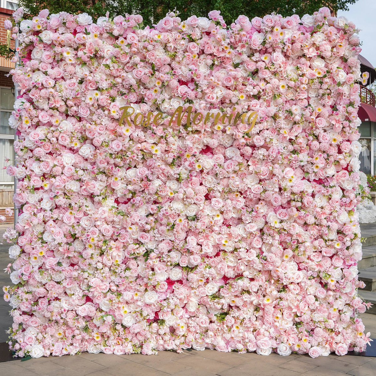 CiCi | 5D Fabric Artificial Flower Wall Rolling Up Curtain Flower Wall (Ready to Ship) | Shipping Included