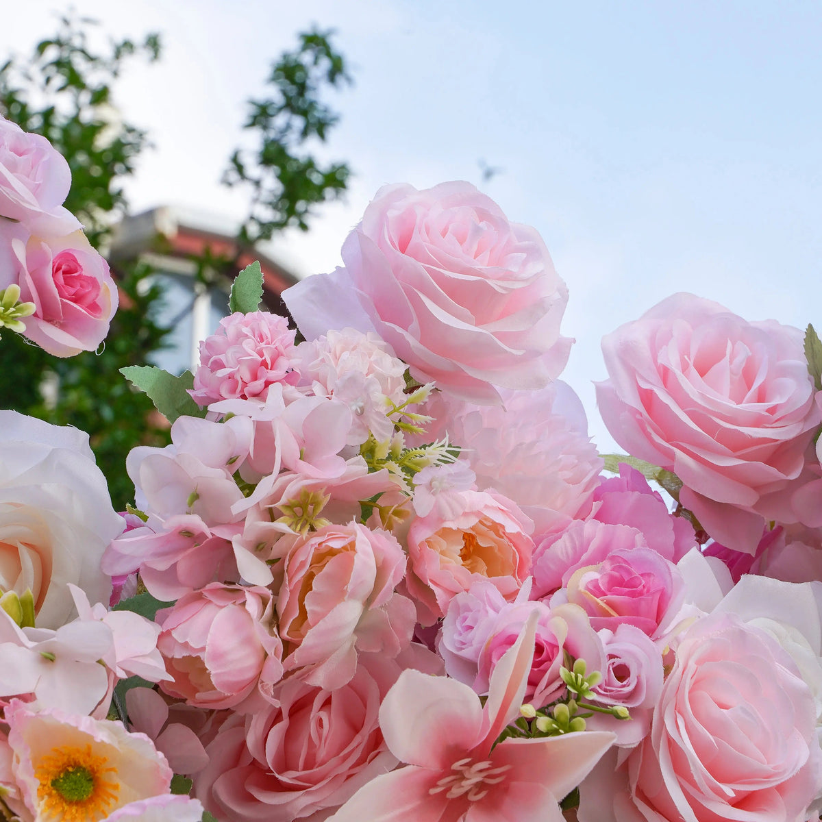 CiCi | 5D Fabric Artificial Flower Wall Rolling Up Curtain Flower Wall (Ready to Ship) | Shipping Included