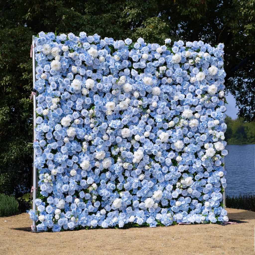 Clarissa | 3D Event-Ready Artificial Floral Wall Backdrop, Roll-Up Fabric | Shipping Included