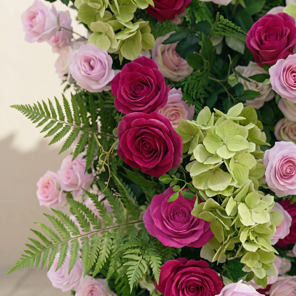 Cloravia | Premium 5D Dusty Rose & Lavender Silk Event-Ready Floral Wall Backdrop for Romantic Vintage Events | Shipping Included