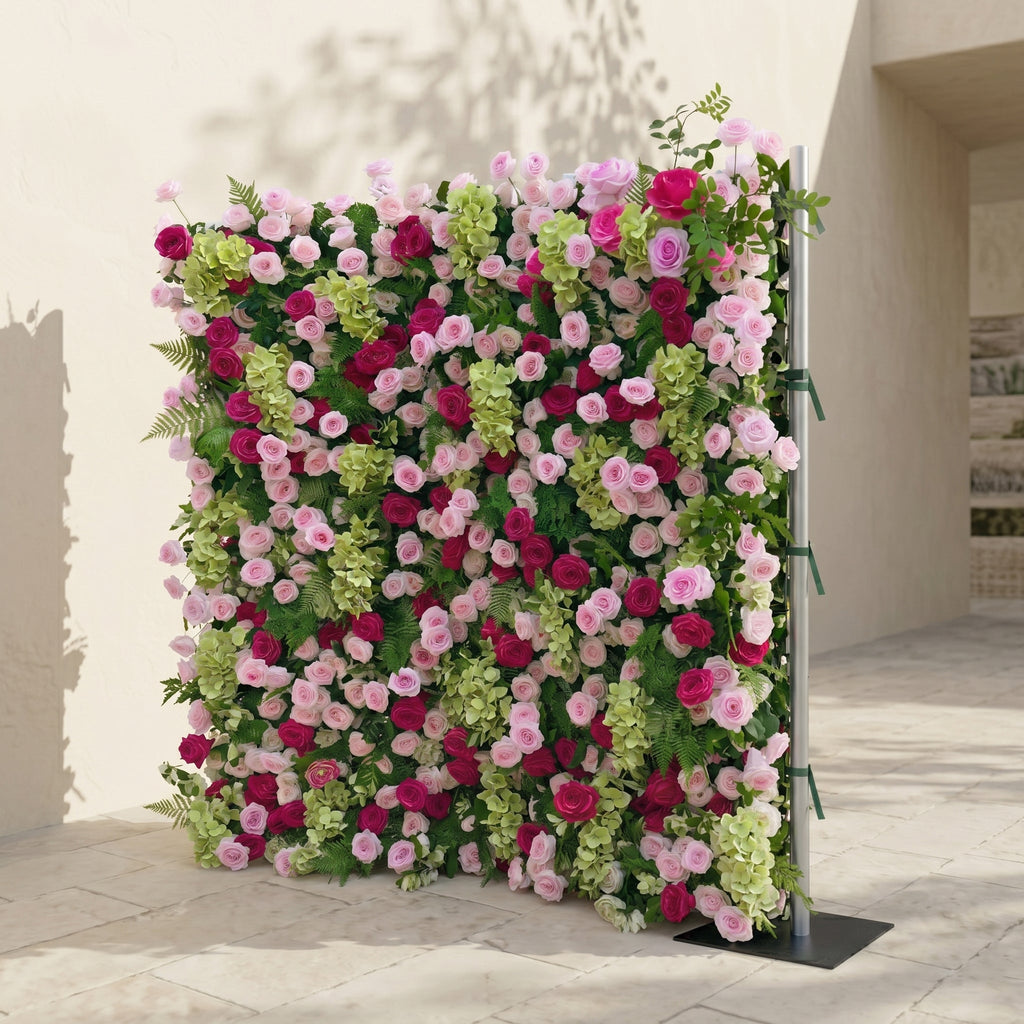Cloravia | Premium 5D Dusty Rose & Lavender Silk Event-Ready Floral Wall Backdrop for Romantic Vintage Events | Shipping Included