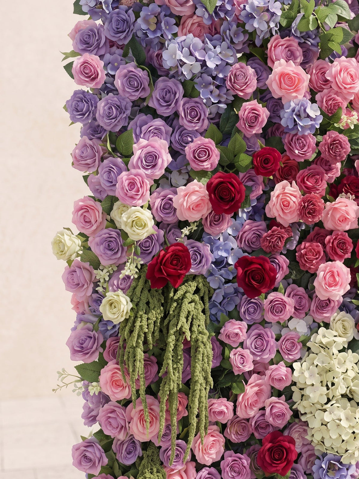 Corrielle | 5D Event-Ready Artificial Floral Wall Backdrop, Roll-Up Fabric | Shipping Included