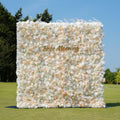 Cream | 5D Event-Ready Artificial Floral Wall Backdrop, Roll-Up Fabric | Shipping Included
