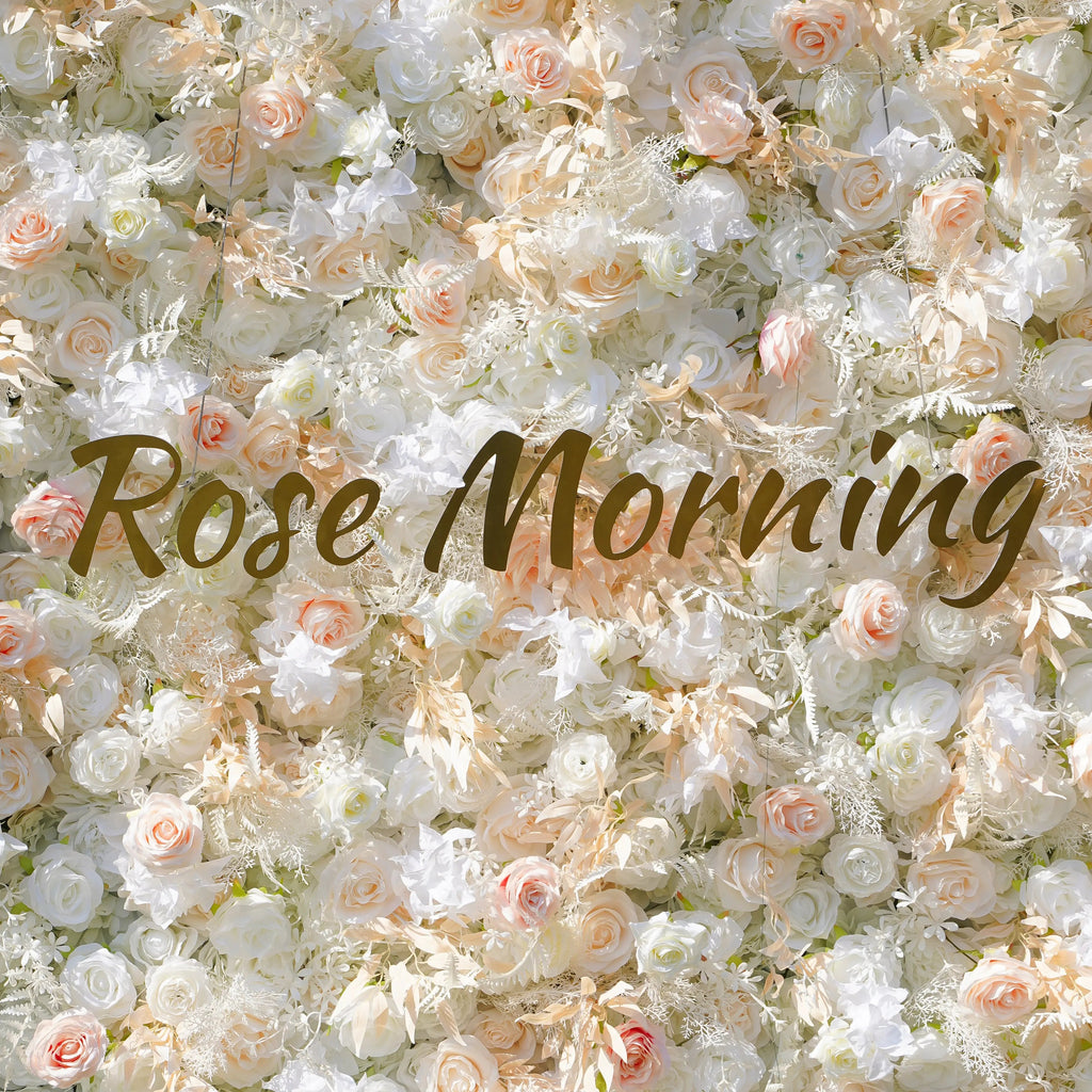 Cream | 5D Event-Ready Artificial Floral Wall Backdrop, Roll-Up Fabric | Shipping Included