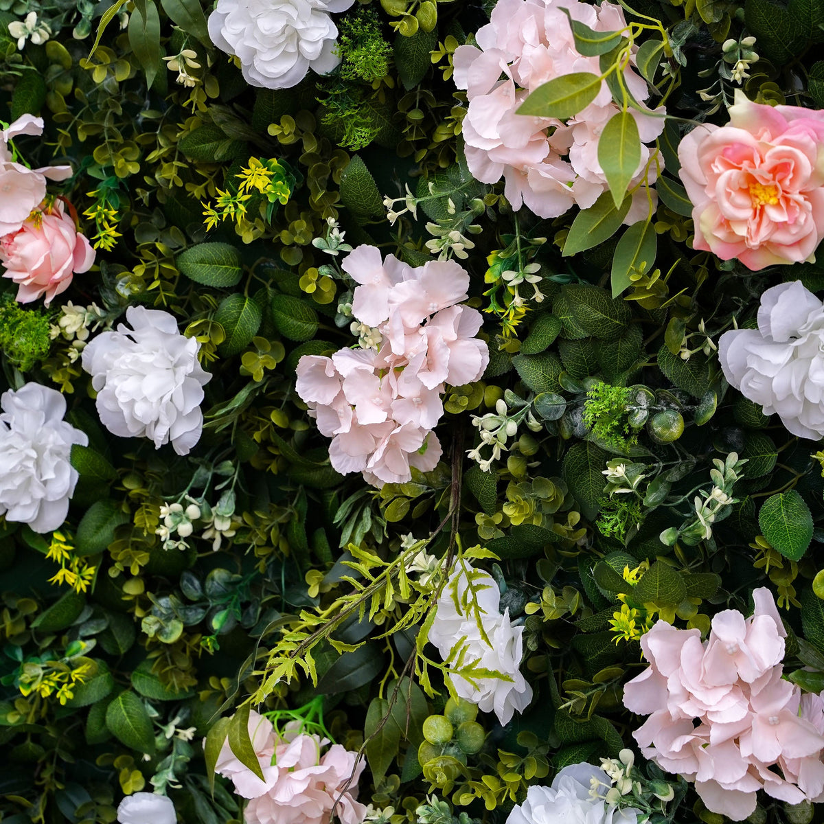 Lin | 2D Event-Ready Artificial Floral Wall Backdrop, Roll-Up Fabric 8ft x 8ft for weddings and events decoration | Shipping Included