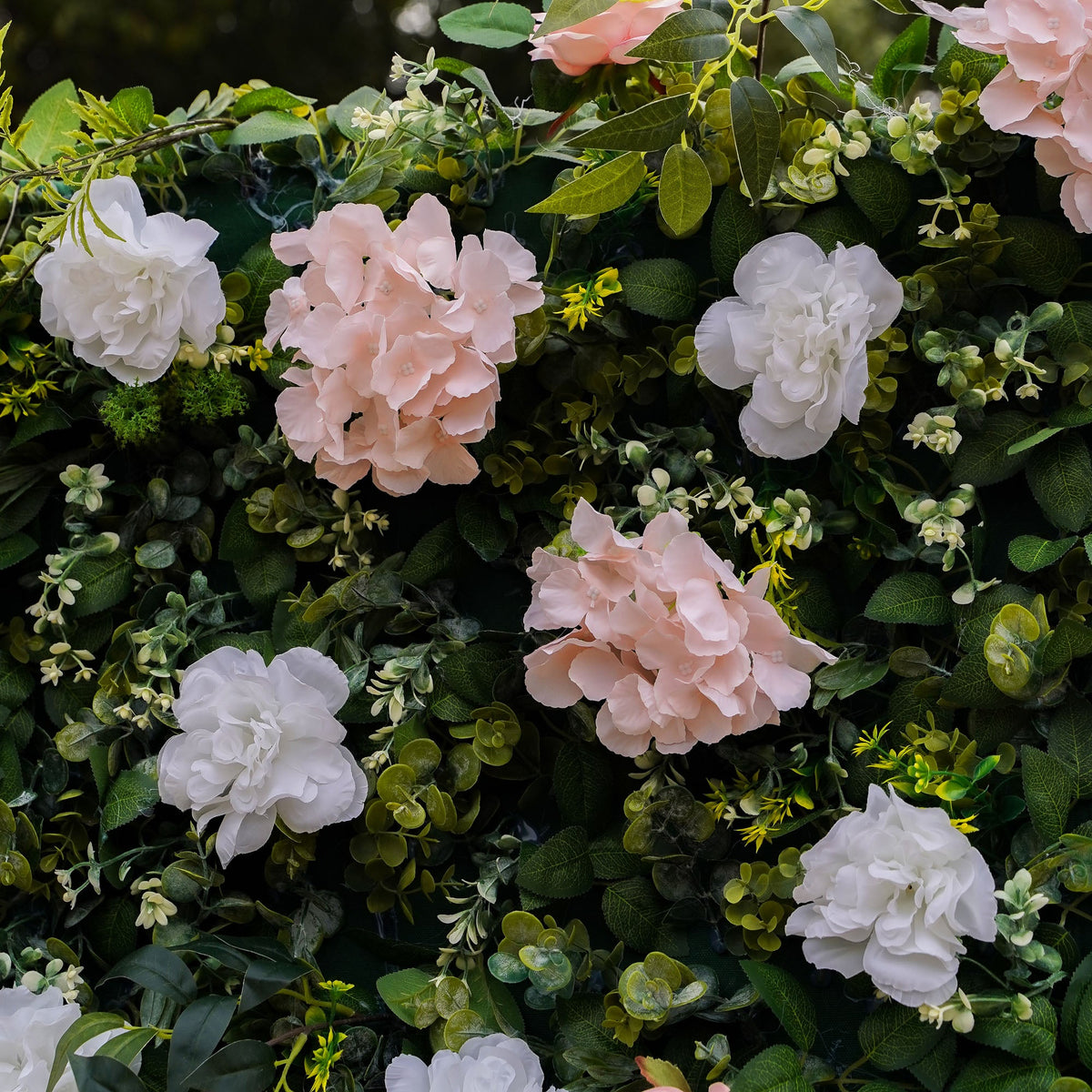 Lin | 2D Event-Ready Artificial Floral Wall Backdrop, Roll-Up Fabric 8ft x 8ft for weddings and events decoration | Shipping Included
