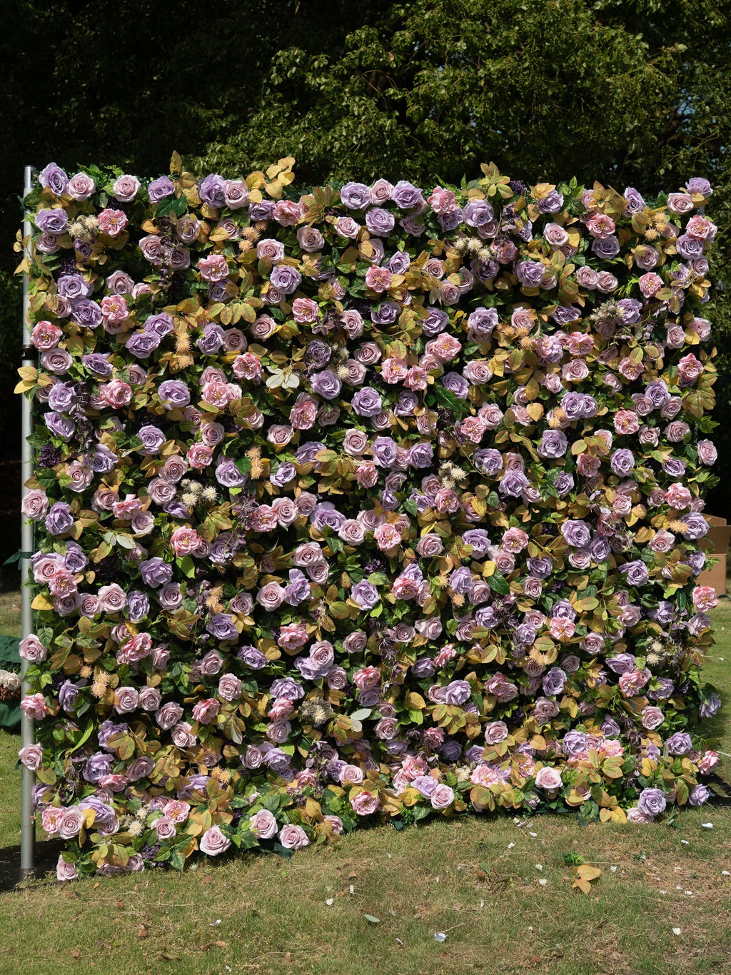 Lunavia | 4D Event-Ready Artificial Floral Wall Backdrop, Roll-Up Fabric | Shipping Included