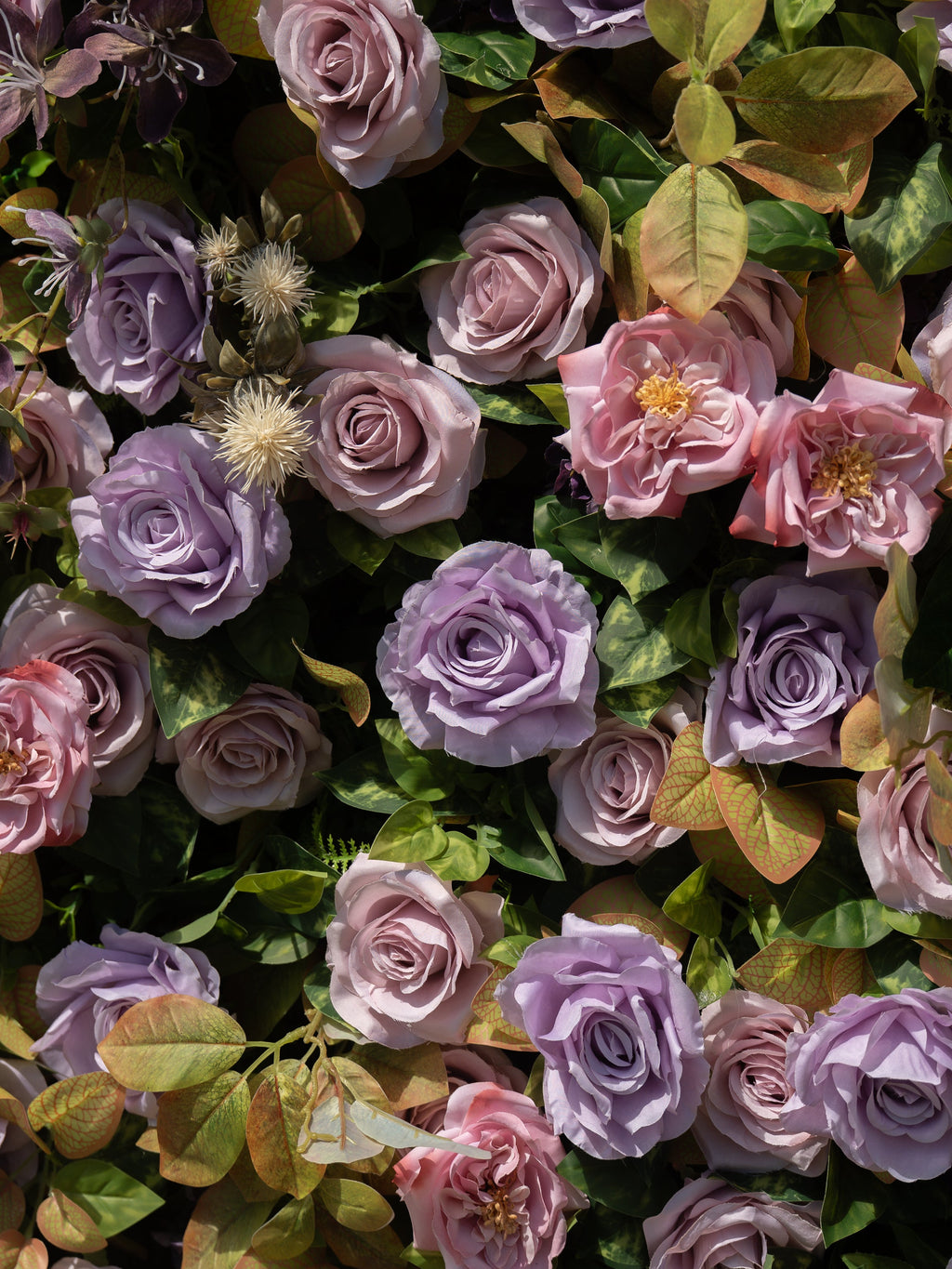Lunavia | 4D Event-Ready Artificial Floral Wall Backdrop, Roll-Up Fabric | Shipping Included