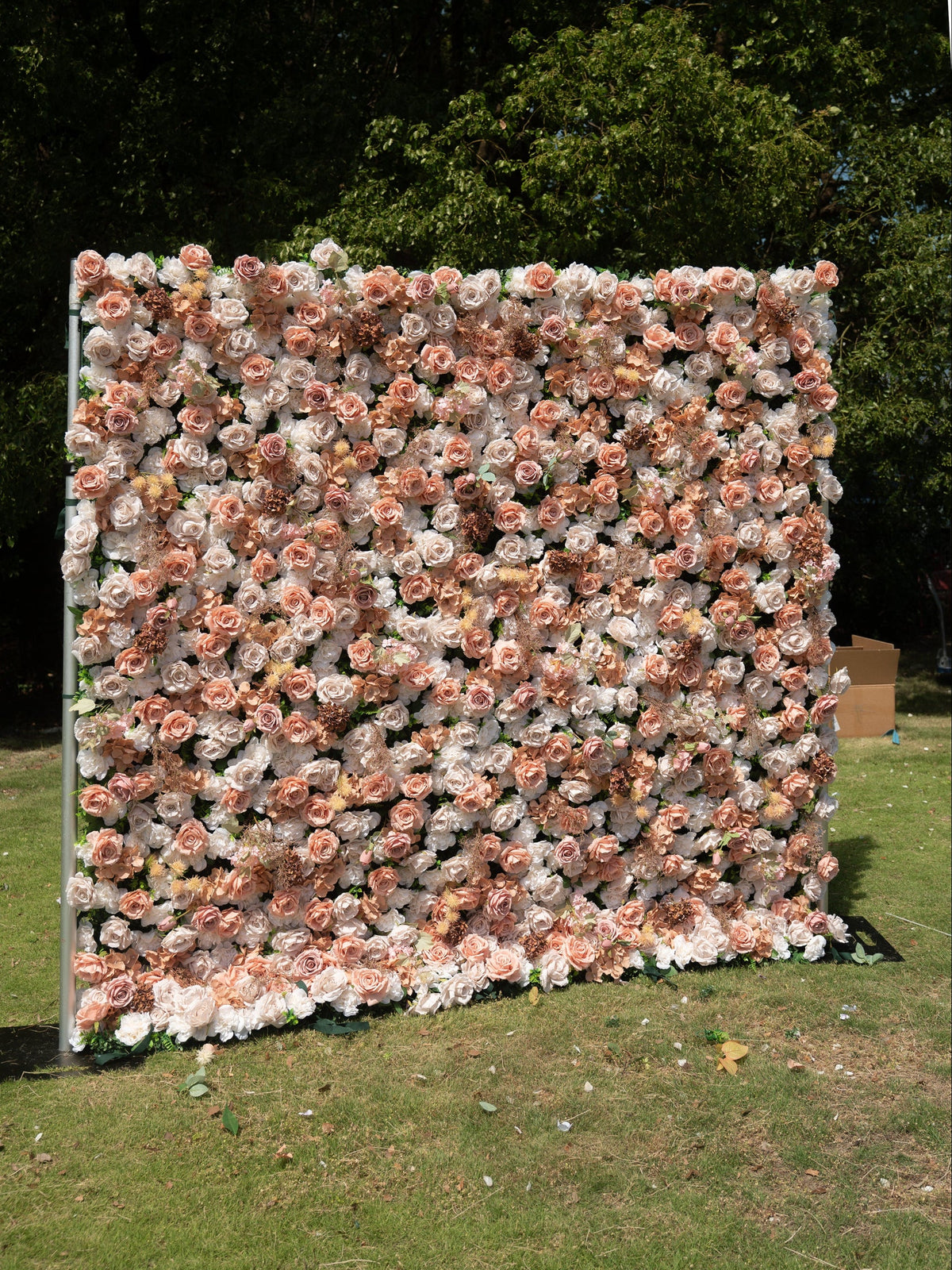Novellea | 4D Event-Ready Artificial Floral Wall Backdrop, Roll-Up Fabric | Shipping Included