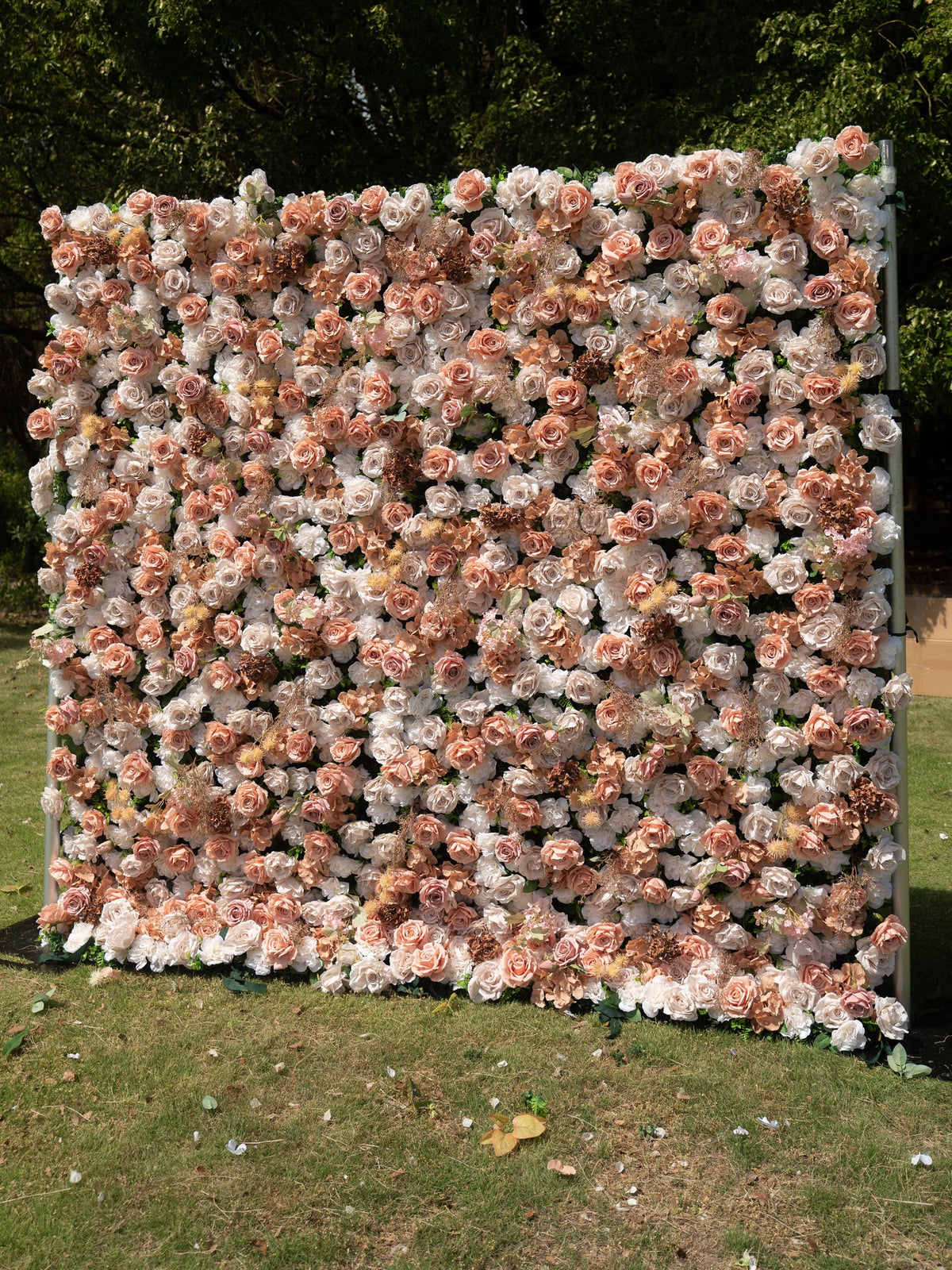 Novellea | 4D Event-Ready Artificial Floral Wall Backdrop, Roll-Up Fabric | Shipping Included