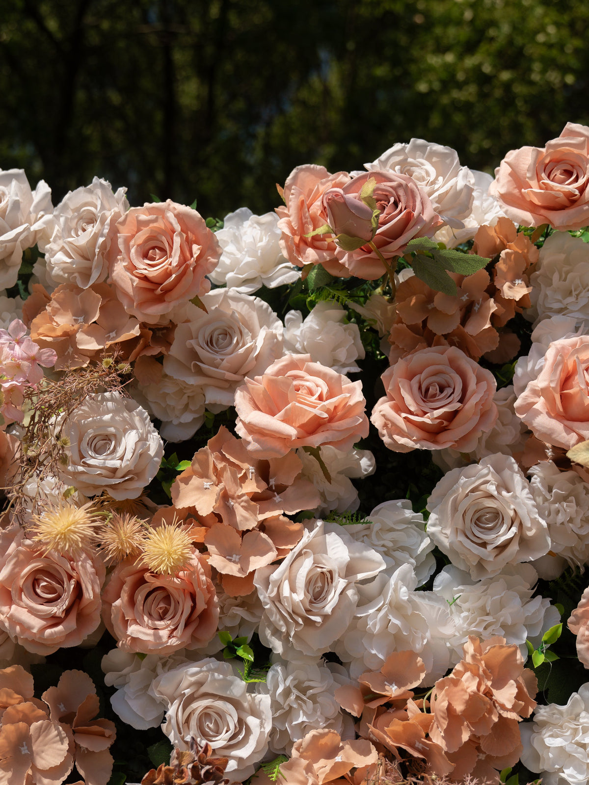 Novellea | 4D Event-Ready Artificial Floral Wall Backdrop, Roll-Up Fabric | Shipping Included
