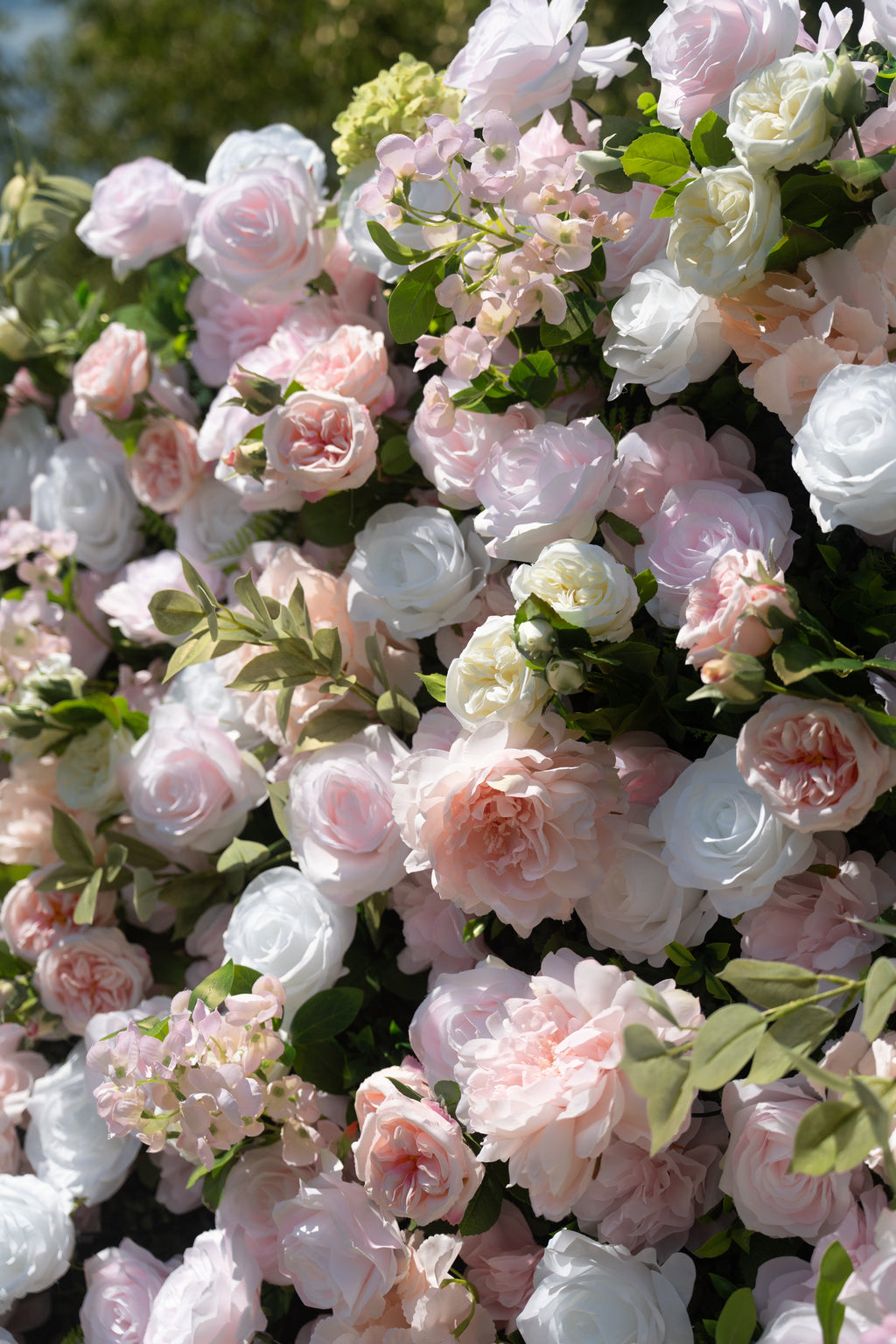 Calivelle | 5D Event-Ready Artificial Floral Wall Backdrop, Roll-Up Fabric | Shipping Included