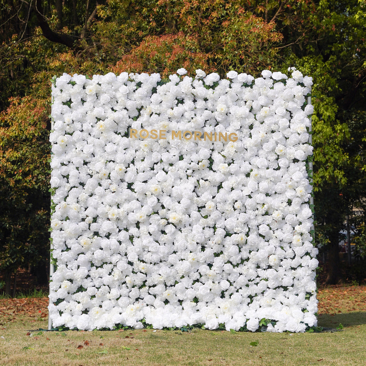 Shine： Fabric Artificial zip up curtain flower wall 8ft*8ft (SHIP TO USA ONLY) Rose Morning