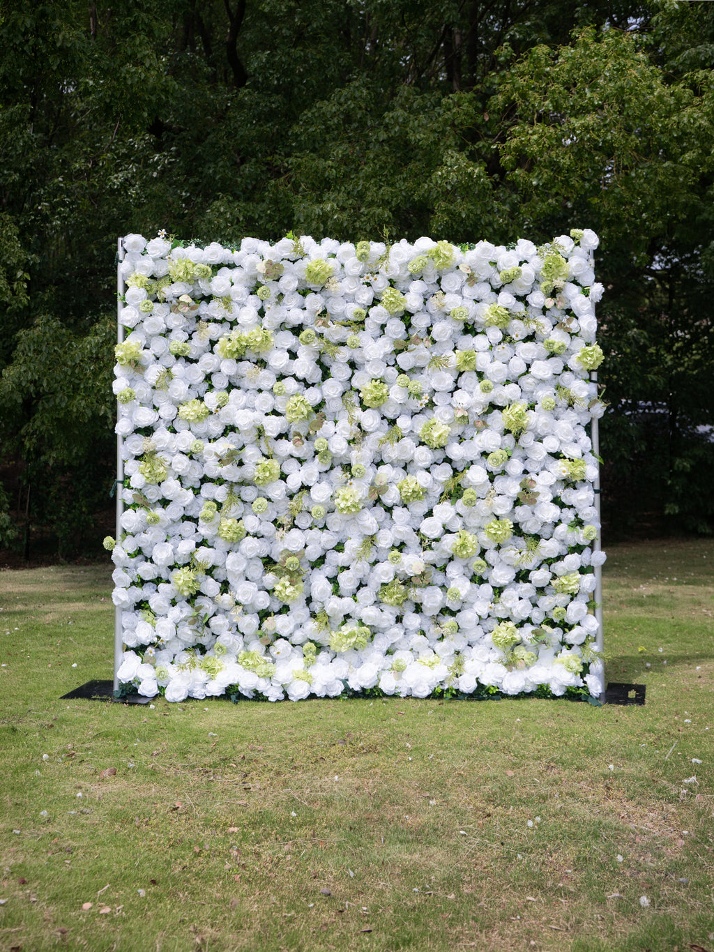 Novellea | 4D Event-Ready Artificial Floral Wall Backdrop, Roll-Up Fabric | Shipping Included