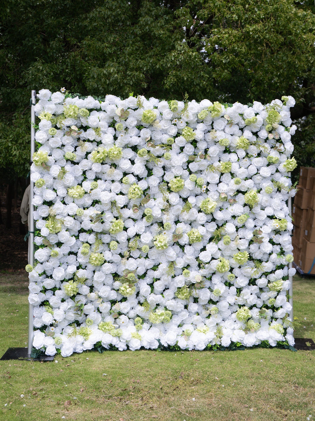 Novellea | 4D Event-Ready Artificial Floral Wall Backdrop, Roll-Up Fabric | Shipping Included