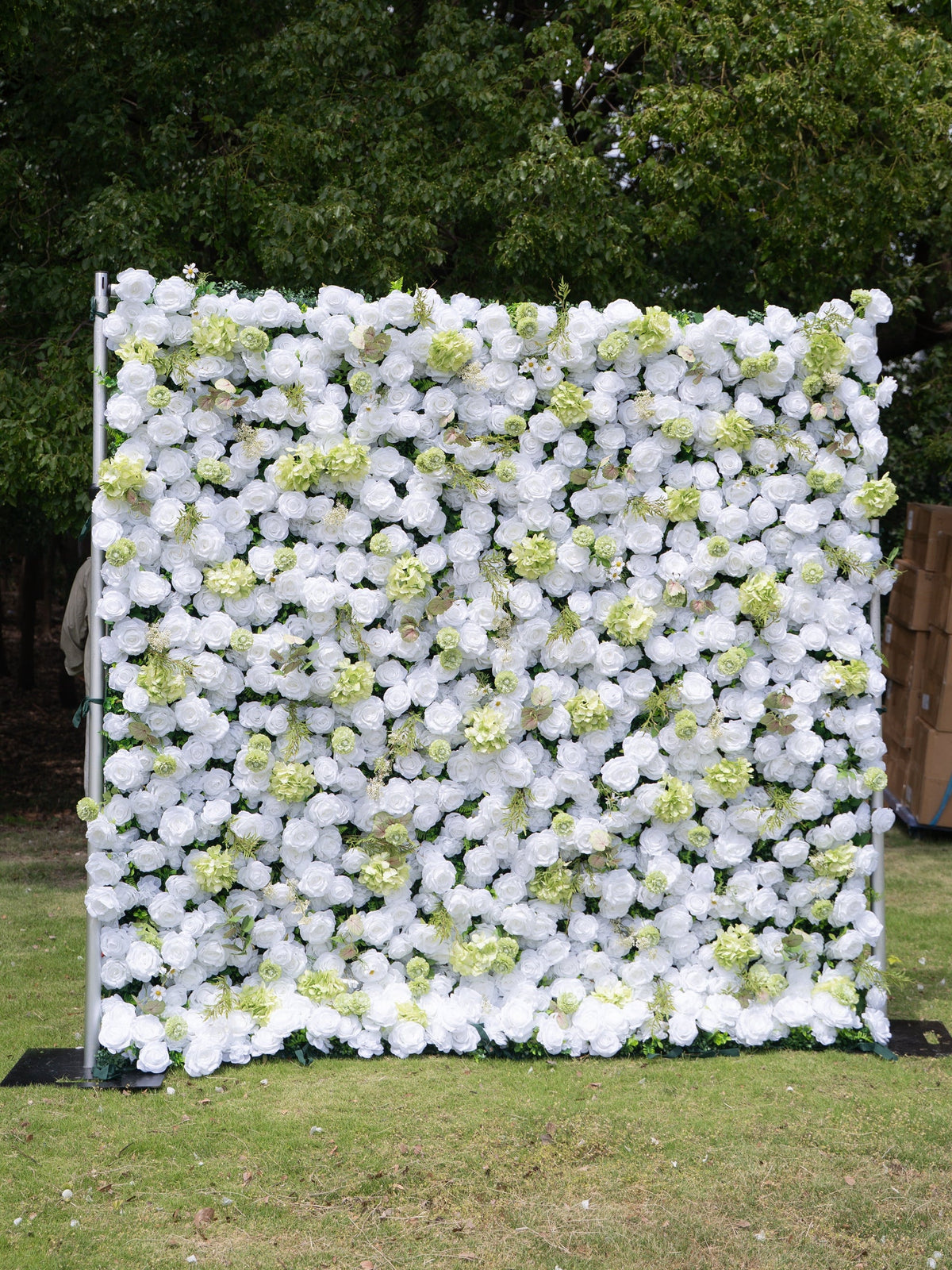 Novellea | 4D Event-Ready Artificial Floral Wall Backdrop, Roll-Up Fabric | Shipping Included